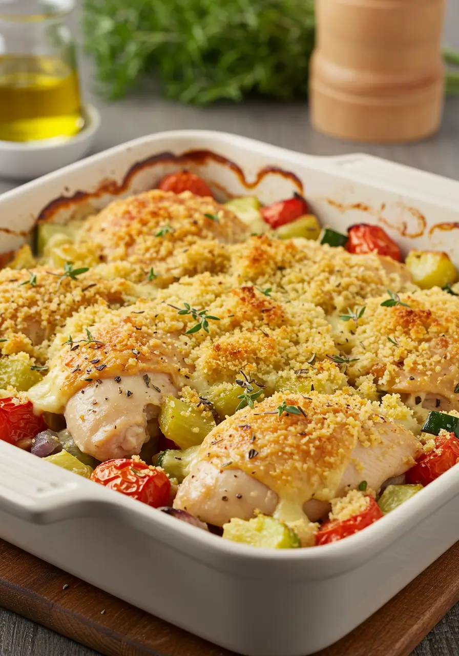 Baked Tuscan Chicken Casserole