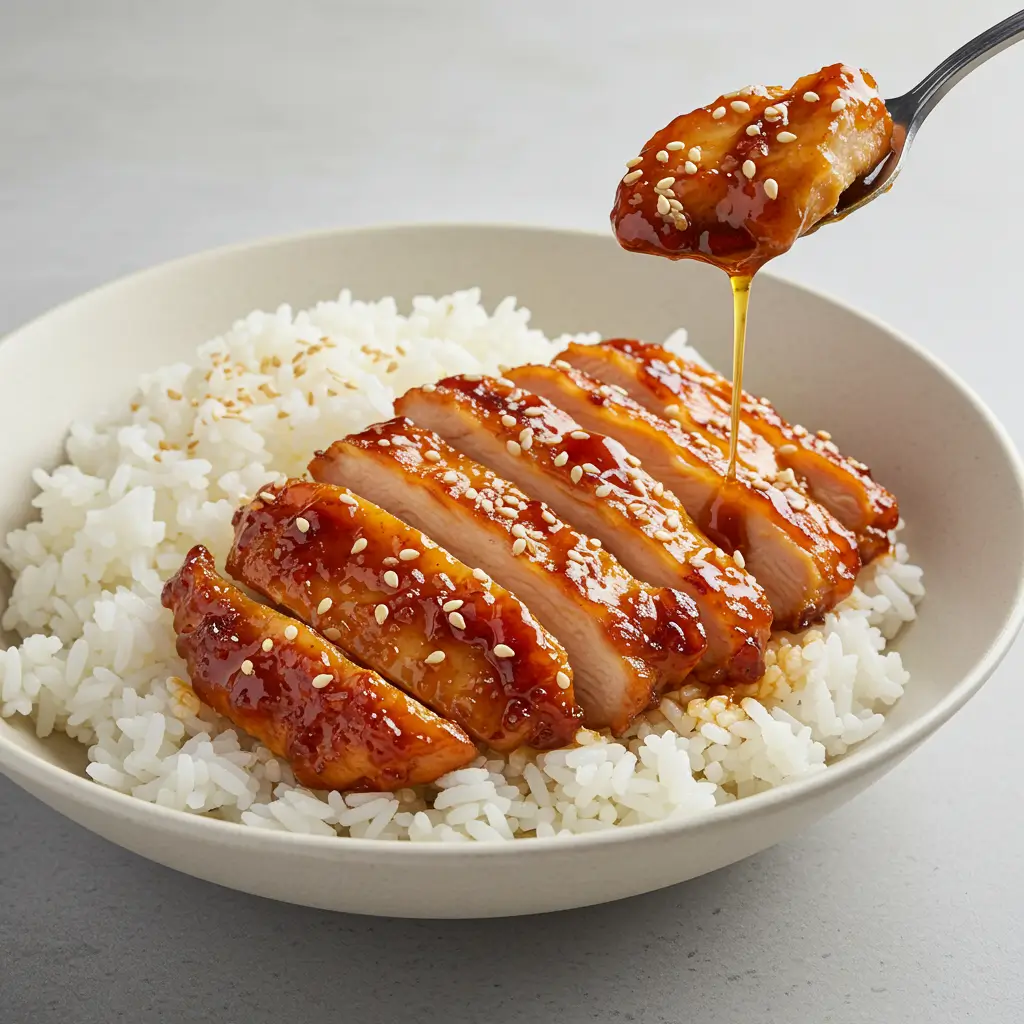 Honey BBQ Chicken Rice steps