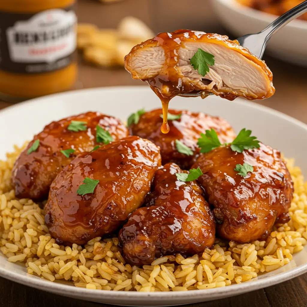 Honey BBQ Chicken Rice steps