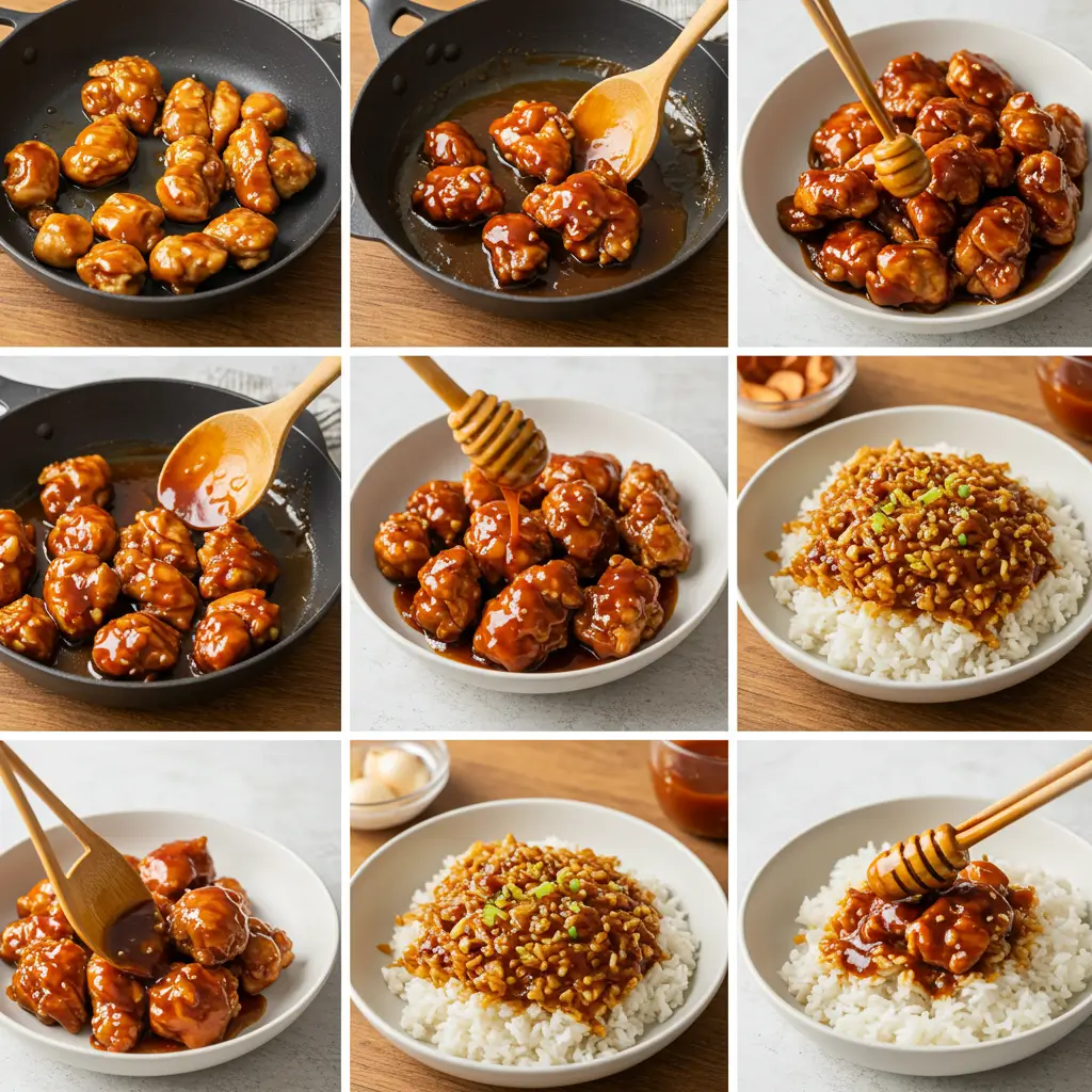 Honey BBQ Chicken Rice steps