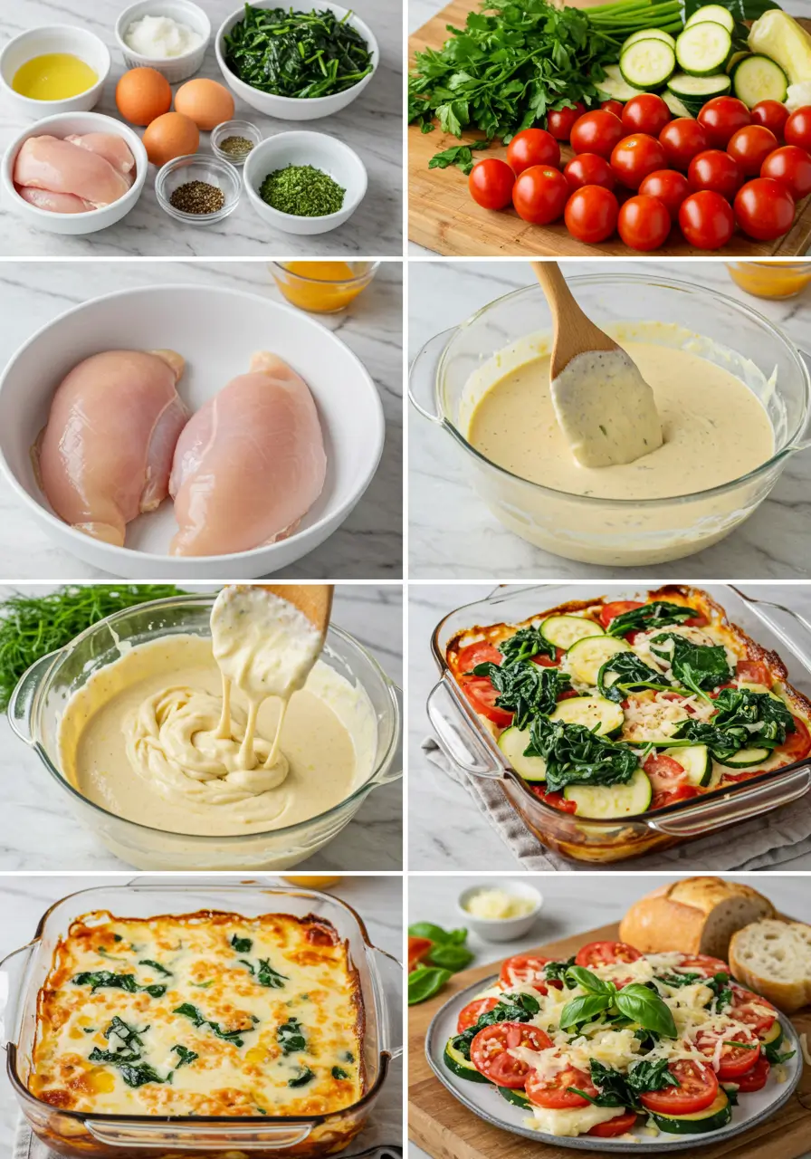 Baked Tuscan Chicken Casserole
